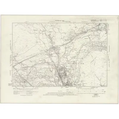 1915 Map of Glamorgan VI.SE, 1922 Print