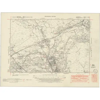 1948 Map of Glamorgan VI.SE, 1951 Print