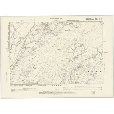 1896 Map of Glamorgan VII.NE, 1900 Print