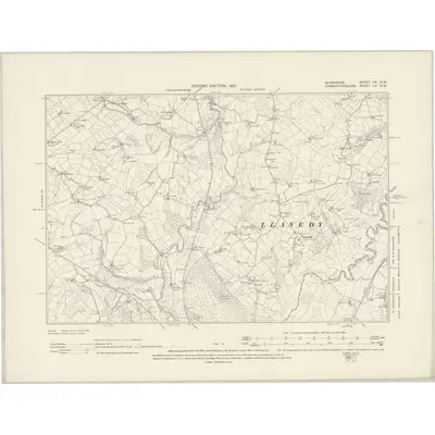 1896 Map of Glamorgan VII.NW, 1901 Print