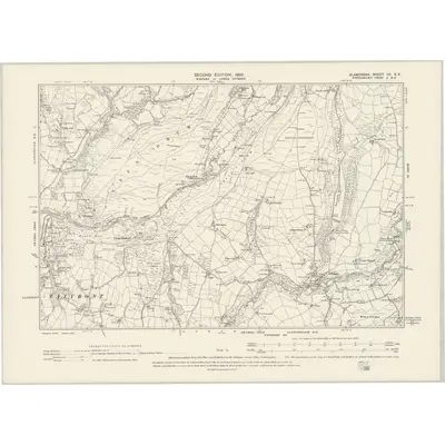 1897 Map of Glamorgan VII.SE, 1900 Print