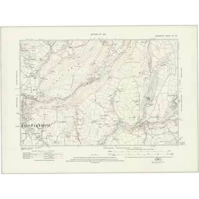 1913 Map of Glamorgan VII.SE, 1921 Print
