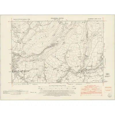 1948 Map of Glamorgan VII.SE, 1952 Print