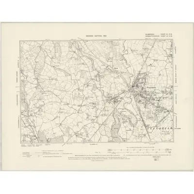 1896 Map of Glamorgan VII.SW, 1901 Print