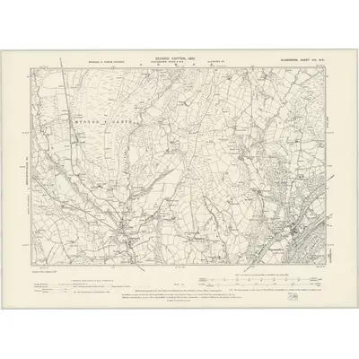 1897 Map of Glamorgan VIII.NE, 1900 Print