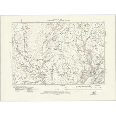 1913 Map of Glamorgan VIII.NE, 1921 Print