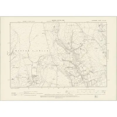 1896 Map of Glamorgan VIII.NW, 1899 Print