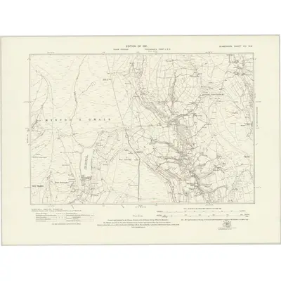 1913 Map of Glamorgan VIII.NW, 1921 Print