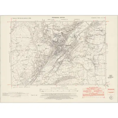 1948 Map of Glamorgan VIII.SE, 1953 Print