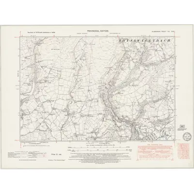 1938 Map of Glamorgan VIII.SW, 1949 Print
