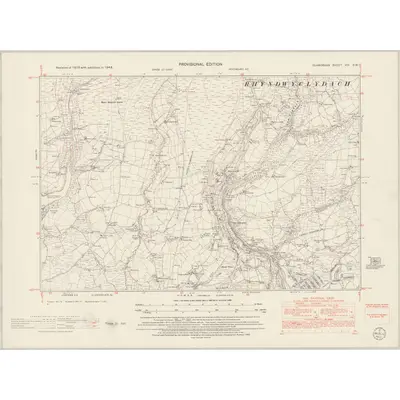1948 Map of Glamorgan VIII.SW, 1953 Print