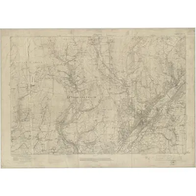 1913 Map of Glamorgan VIII, 1921 Print