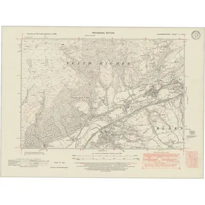 1938 Map of Glamorgan X.NW, 1948 Print