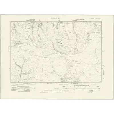 1914 Map of Glamorgan X.SE, 1921 Print