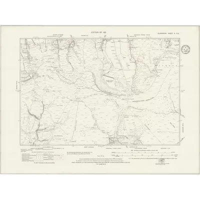 1914 Map of Glamorgan X.SE, 1935 Print