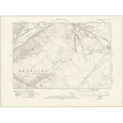 1914 Map of Glamorgan X.SW, 1921 Print