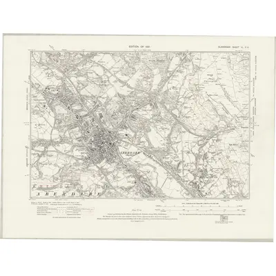 1914 Map of Glamorgan XI.SE, 1921 Print