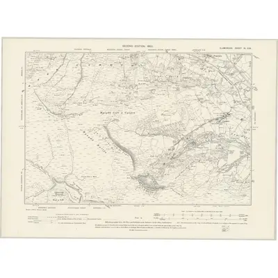 1897 Map of Glamorgan XI.SW, 1900 Print