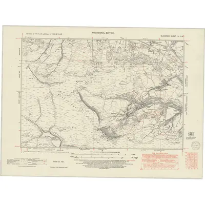 1938 Map of Glamorgan XI.SW, 1949 Print