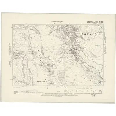 1898 Map of Glamorgan XII.NE, 1901 Print