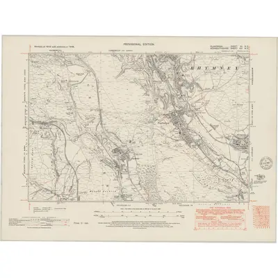 1948 Map of Glamorgan XII.NE, 1951 Print