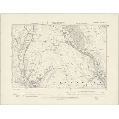1898 Map of Glamorgan XII.SE, 1901 Print