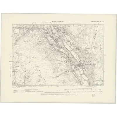 1898 Map of Glamorgan XII.SW, 1901 Print