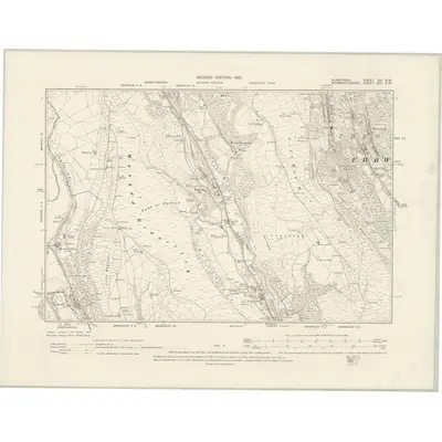 1899 Map of Glamorgan XIII.NW, 1901 Print