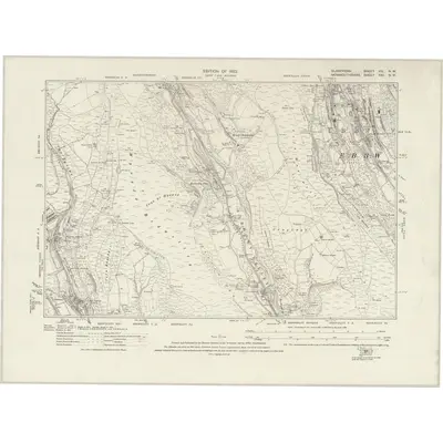 1915 Map of Glamorgan XIII.NW, 1922 Print