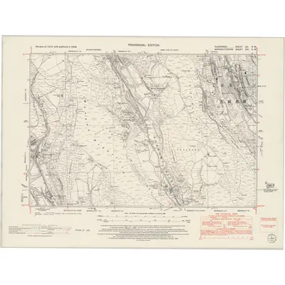 1948 Map of Glamorgan XIII.NW, 1953 Print