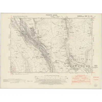 1948 Map of Glamorgan XIII.SW, 1953 Print