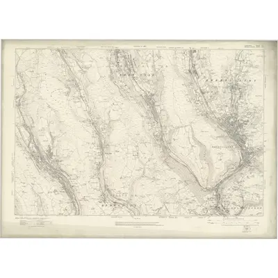 1915 Map of Glamorgan XIII, 1922 Print