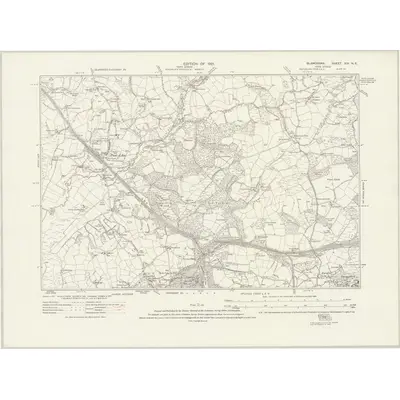 1913 Map of Glamorgan XIV.NE, 1921 Print