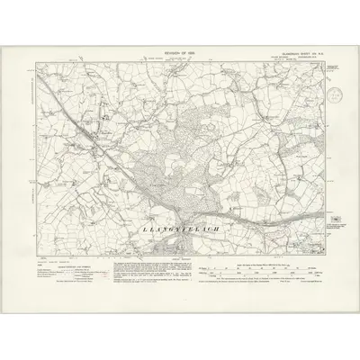 1935 Map of Glamorgan XIV.NE, 1940 Print
