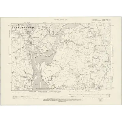 1898 Map of Glamorgan XIV.NW, 1901 Print