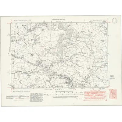 1938 Map of Glamorgan XIV.SE, 1946 Print