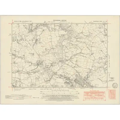 1947 Map of Glamorgan XIV.SE, 1951 Print