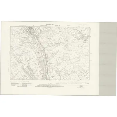1914 Map of Glamorgan XIX.NE, 1921 Print