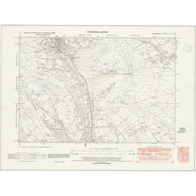 1938 Map of Glamorgan XIX.NE, 1947 Print
