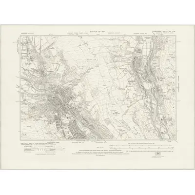 1914 Map of Glamorgan XIX.NW, 1921 Print