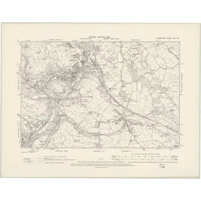 1898 Map of Glamorgan XIX.SE, 1901 Print