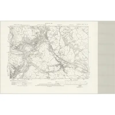 1914 Map of Glamorgan XIX.SE, 1921 Print