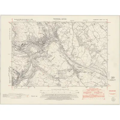 1948 Map of Glamorgan XIX.SE, 1953 Print