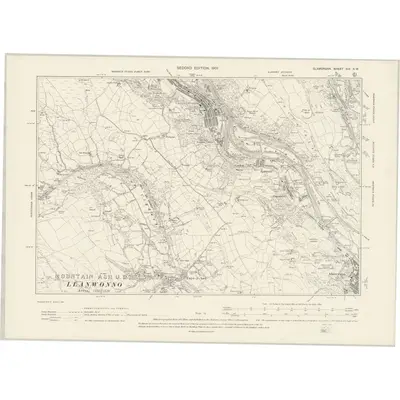 1898 Map of Glamorgan XIX.SW, 1901 Print