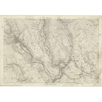 1868 Map of Glamorgan XIX, 1884 Print