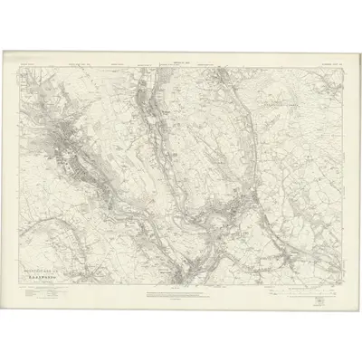 1914 Map of Glamorgan XIX, 1922 Print