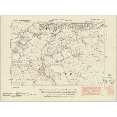 1948 Map of Glamorgan XL.SE, 1951 Print