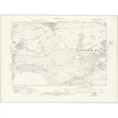 1913 Map of Glamorgan XL.SW, 1921 Print