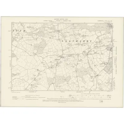 1897 Map of Glamorgan XLI.NE, 1900 Print