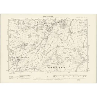 1897 Map of Glamorgan XLI.NW, 1900 Print